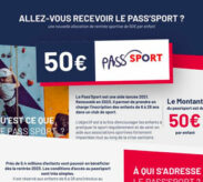 Le Pass’Sport renouvelé pour la saison 2023-2024